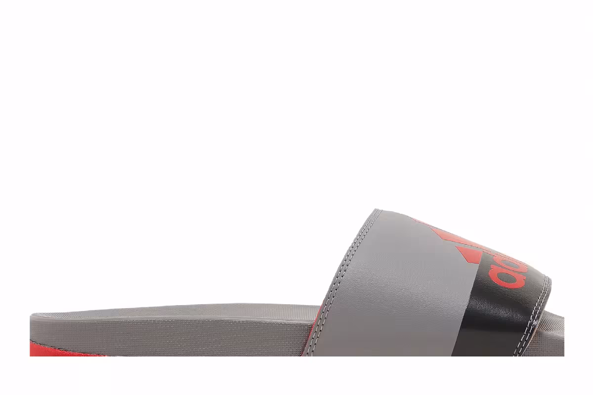 Adidas Adilette Comfort Slide Vivid Red Grey, view 3
