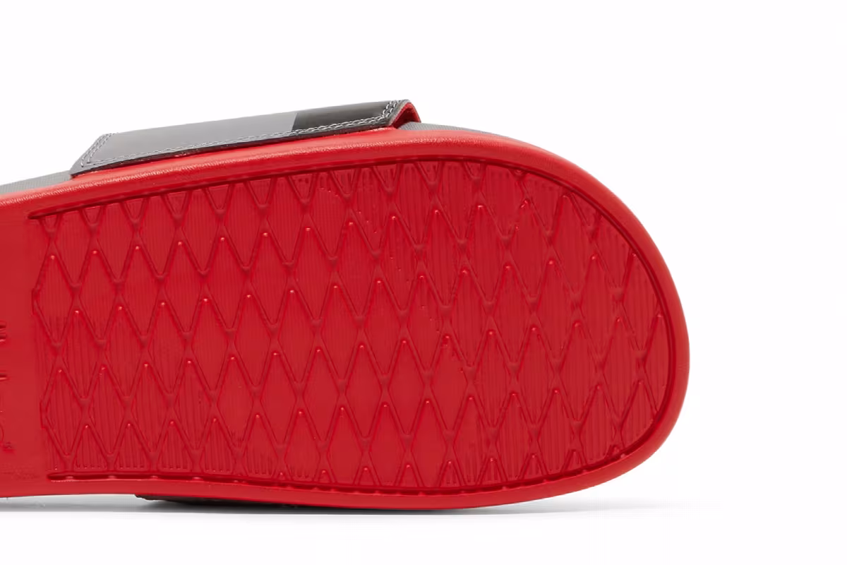 Adidas Adilette Comfort Slide Vivid Red Grey, view 6