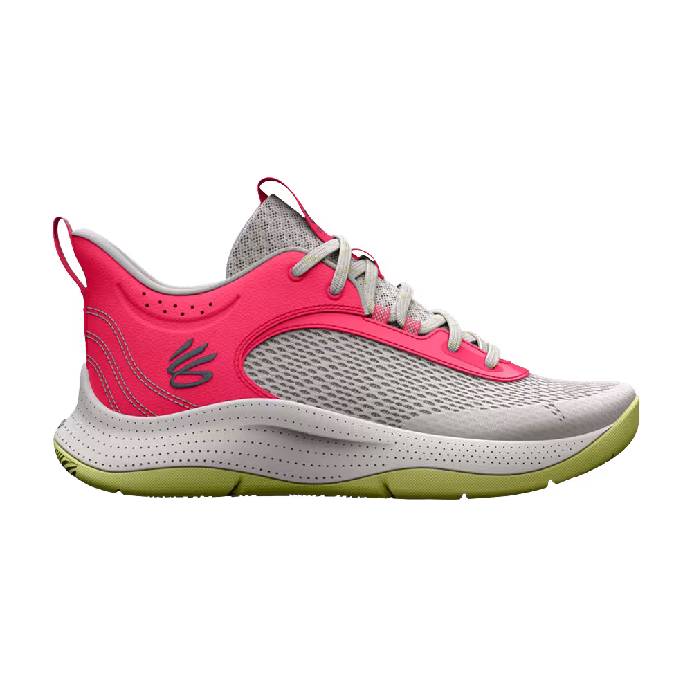 Under Armour Curry 3Z6 GS Grey Mist Pink Shock