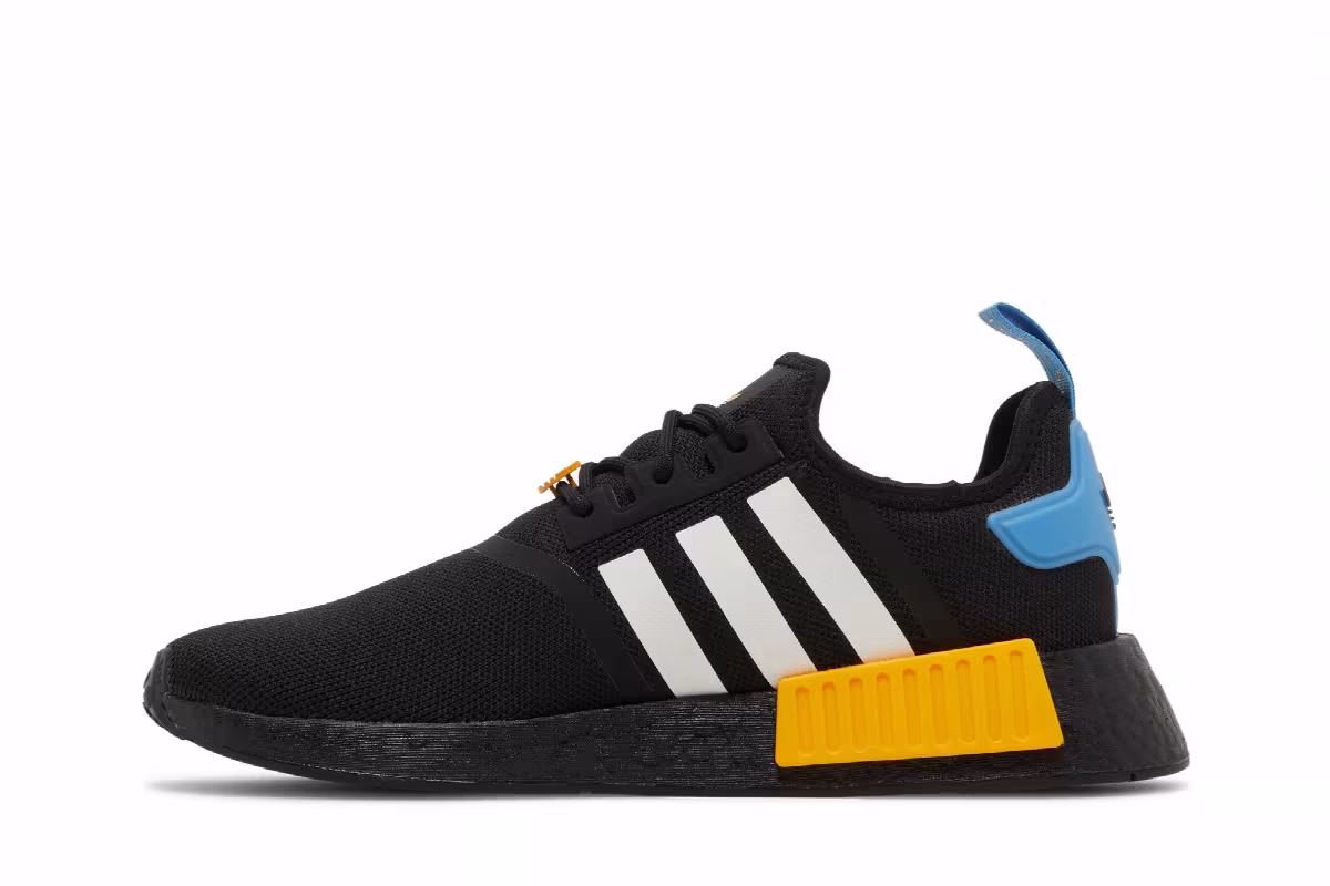 adidas NMD_R1 Black Blue Gold, view 4