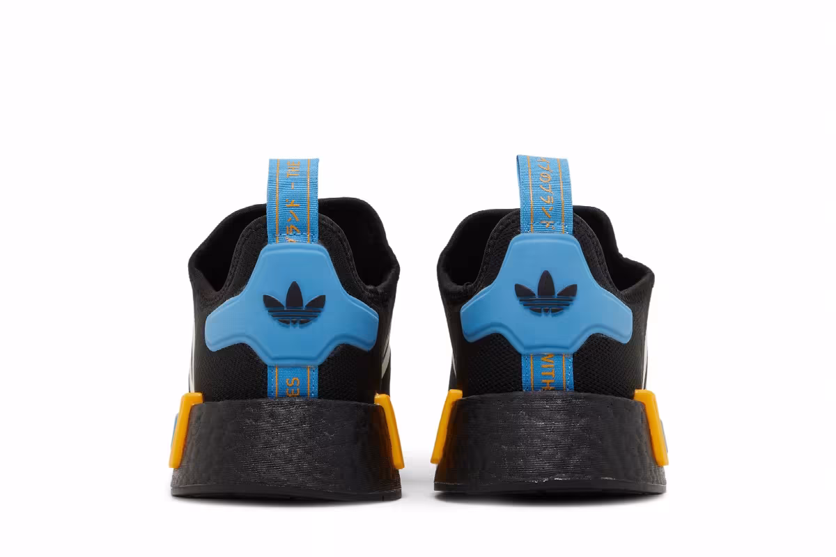 adidas NMD_R1 Black Blue Gold, view 7