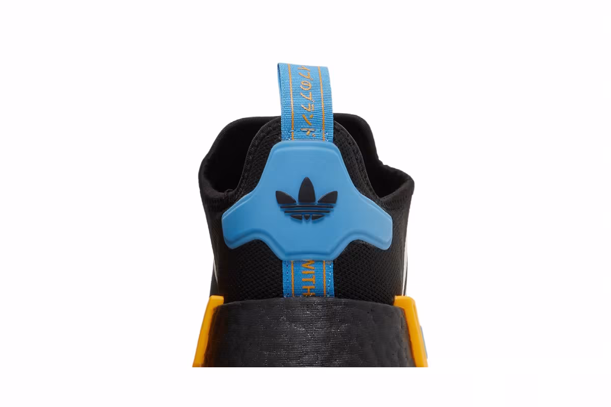 adidas NMD_R1 Black Blue Gold, view 8
