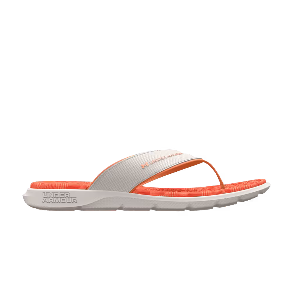 Under Armour Women's Ignite Pro Marbella Graphic Sandal White Orange Tropic