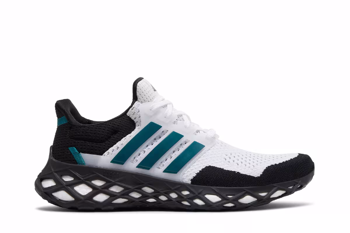 Adidas UltraBoost Web DNA White Legacy Teal, view 2