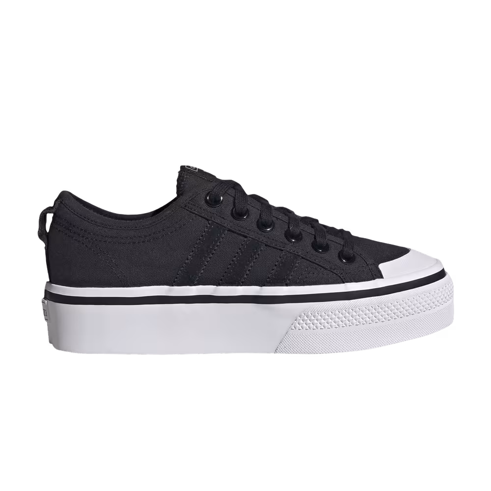 Adidas Women's Nizza Platform Black White