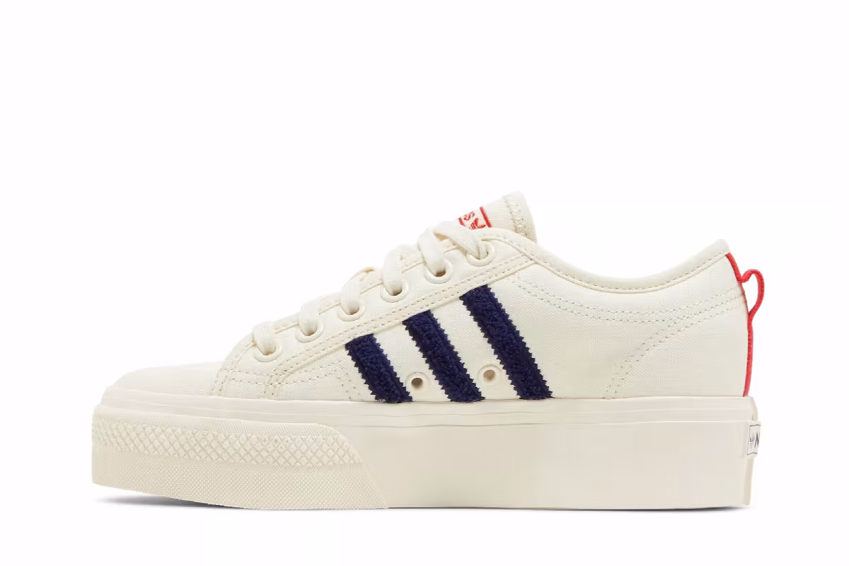 Adidas Women's Nizza Platform Cream White Night Sky, view 4