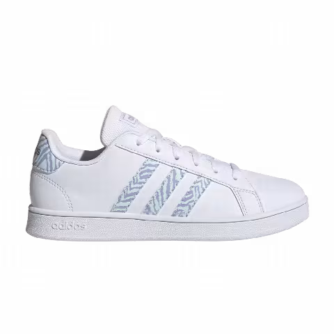 Adidas Grand Court K 'White Halo Mint Zebra'