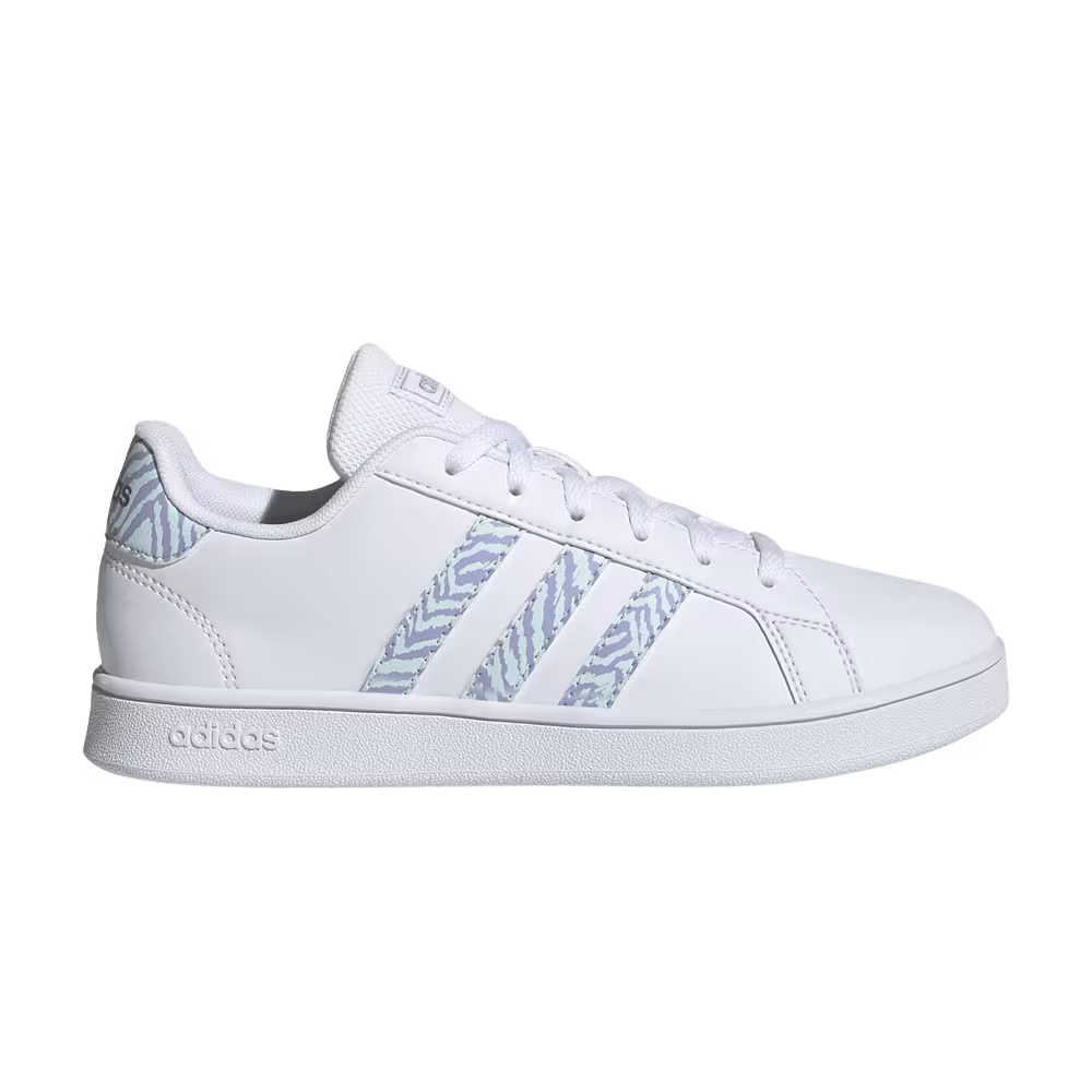 Adidas Grand Court K White Halo Mint Zebra