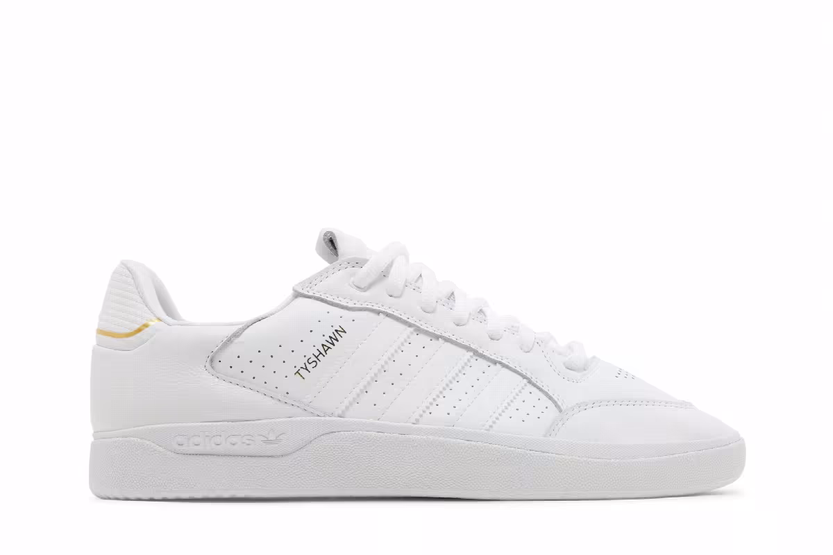 Adidas Tyshawn Low White Gold Metallic, view 2