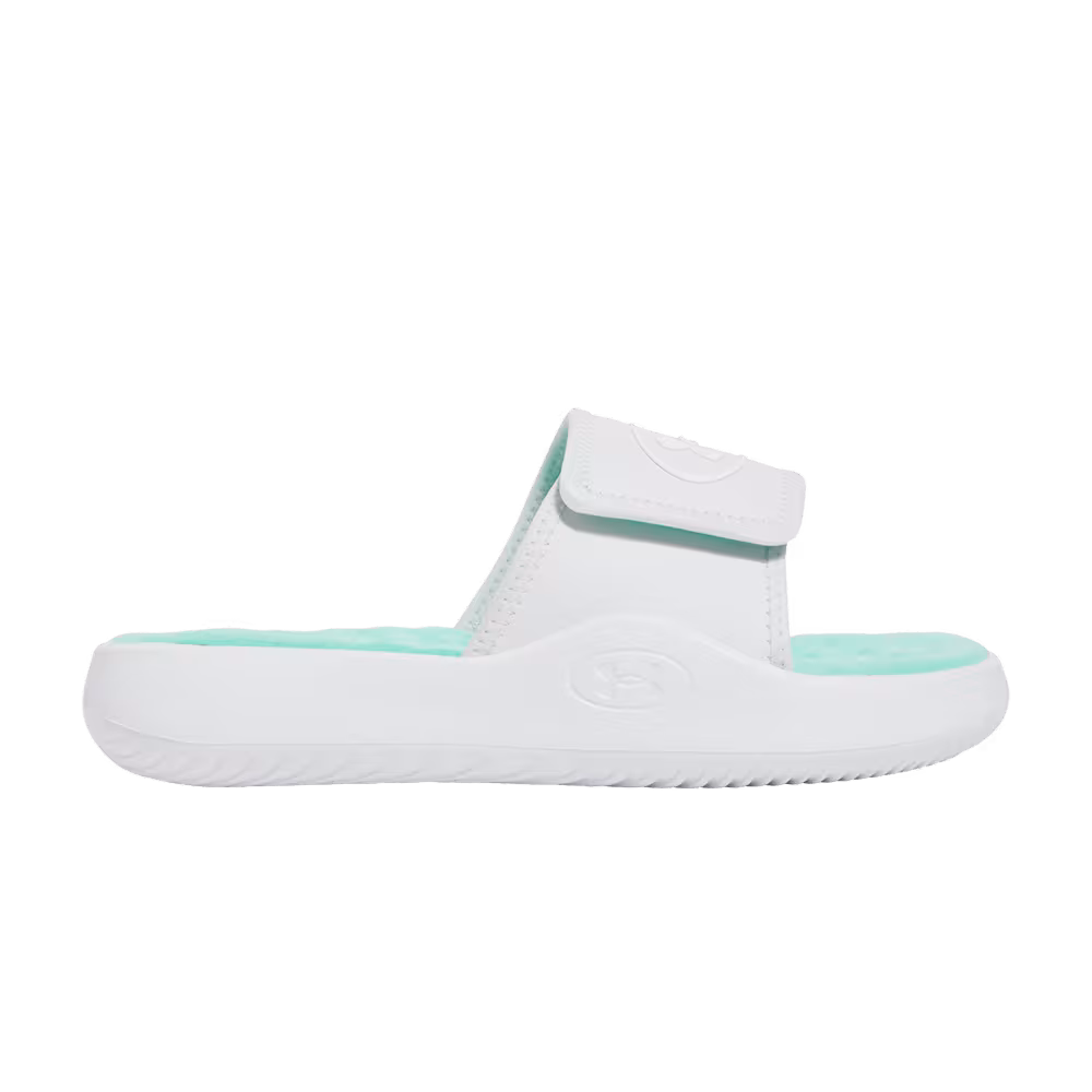 Under Armour Women's Ignite Pro 8 Slide Distant Grey Comet Green