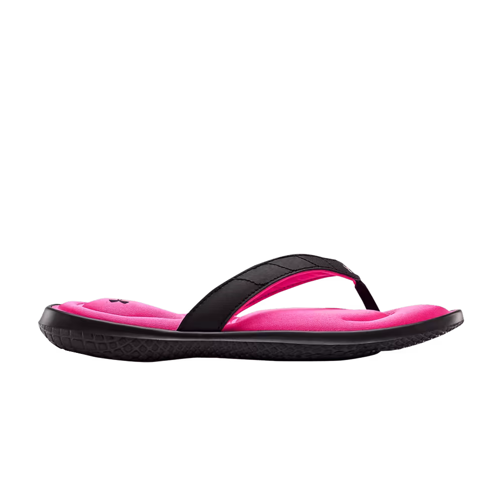 Under Armour Women's Marbella 7 Sandal Black Pink Surge