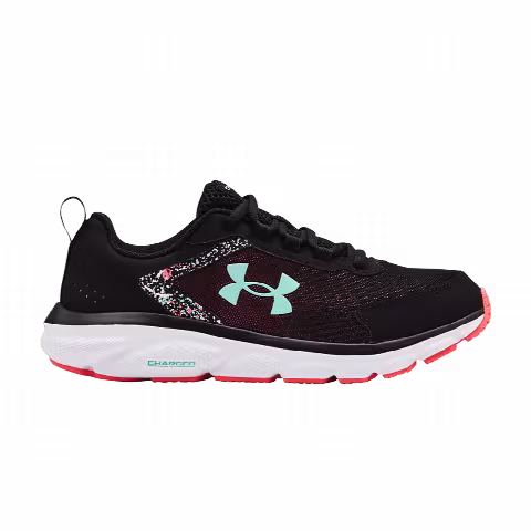 Under Armour Wmns Charged Assert 9 Wide 'Paint Splatter - Black Tile Blue'