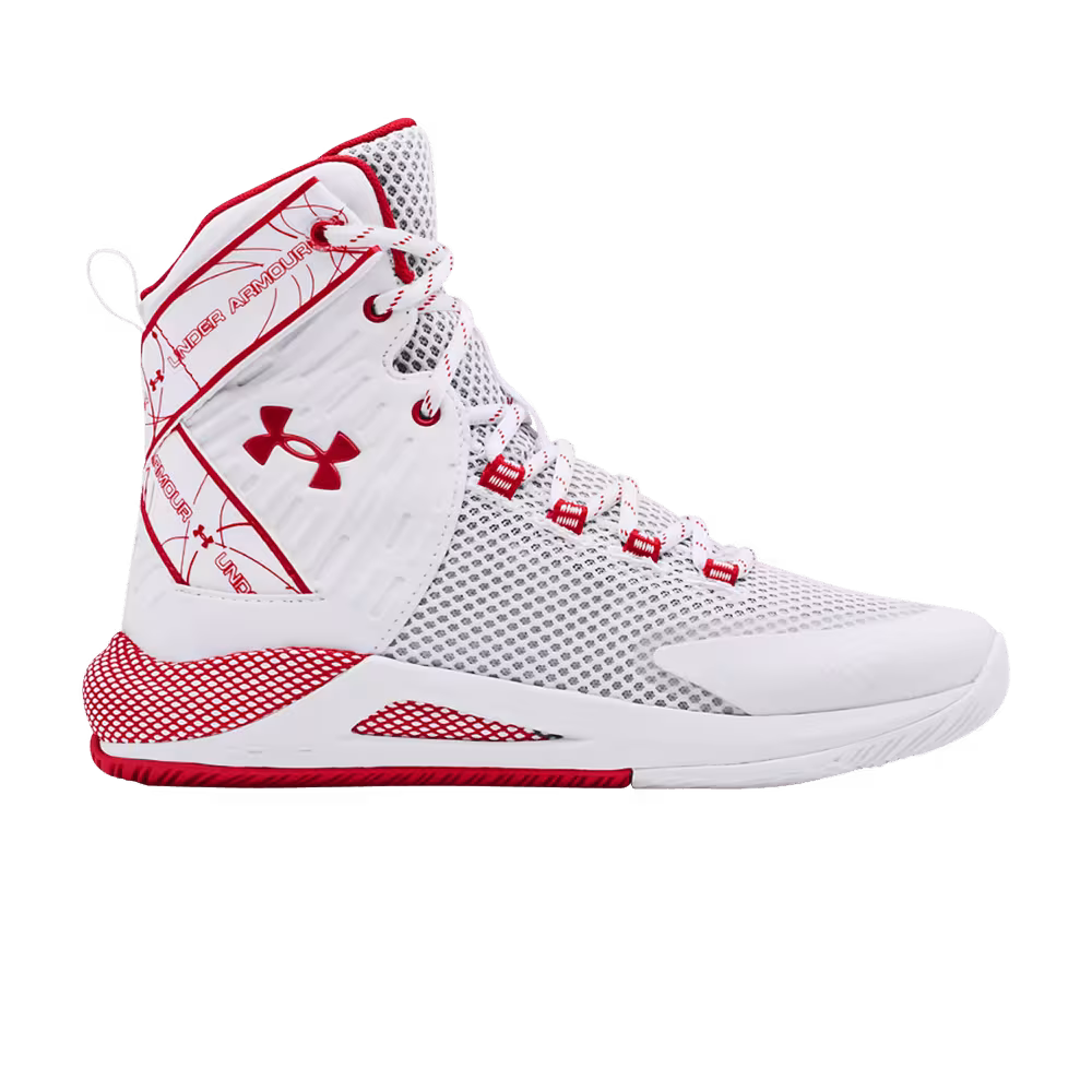 Under Armour Women's HOVR Highlight Ace White Red