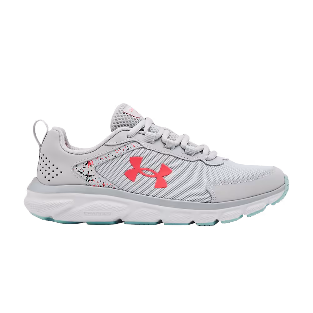 Under Armour Women's Charged Assert 9 Paint Splatter - Halo Grey Pink