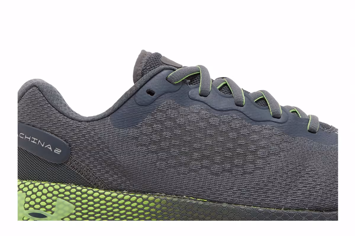 Under Armour HOVR Machina 2 Pitch Grey Hyper Green, view 3