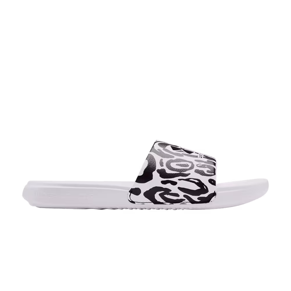 Under Armour Women's Ansa Graphic Slides Zebra