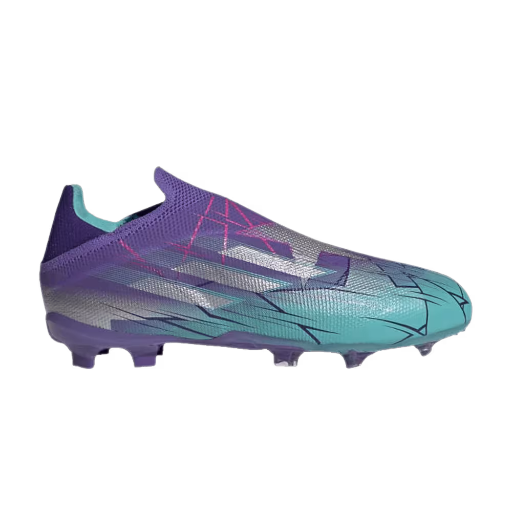 Adidas X Speedflow+ FG J Purple Rush Mint Rush