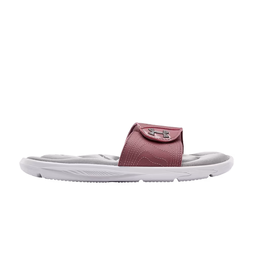 Under Armour Women's Ignite 9 Slide White Hushed Pink
