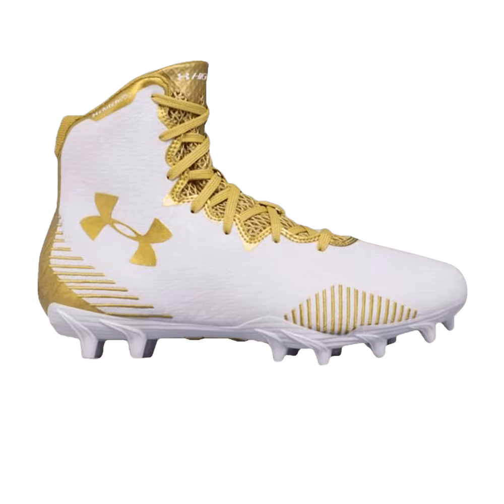 Under Armour Women's Highlight Molded White Metallic Gold