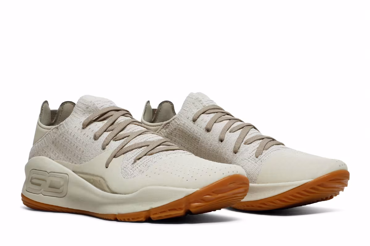 Under Armour Curry 4 Low GS Beige Gum, view 9