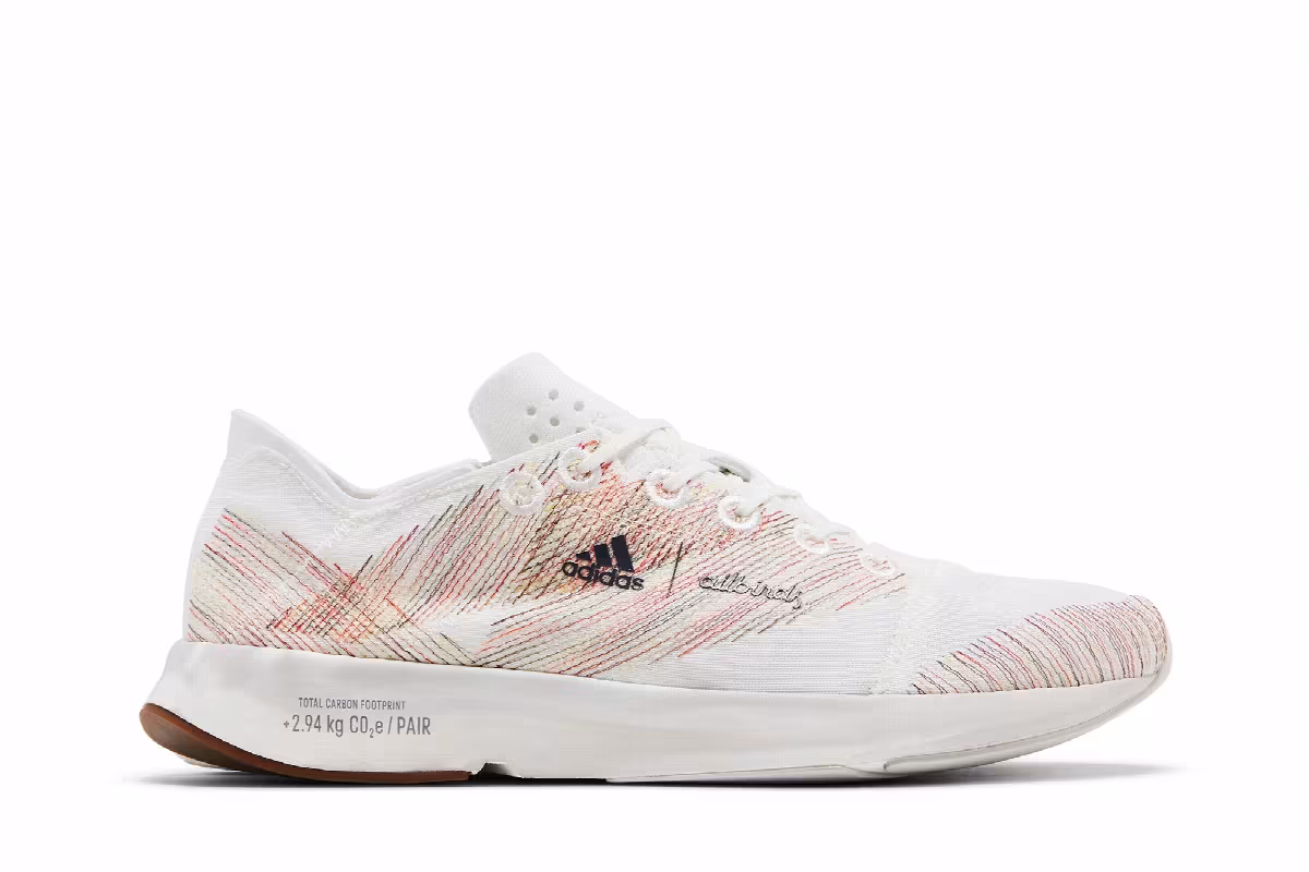 Allbirds x adidas Women's Adizero 2.94 KG CO2e Grey Semi Turbo, view 2