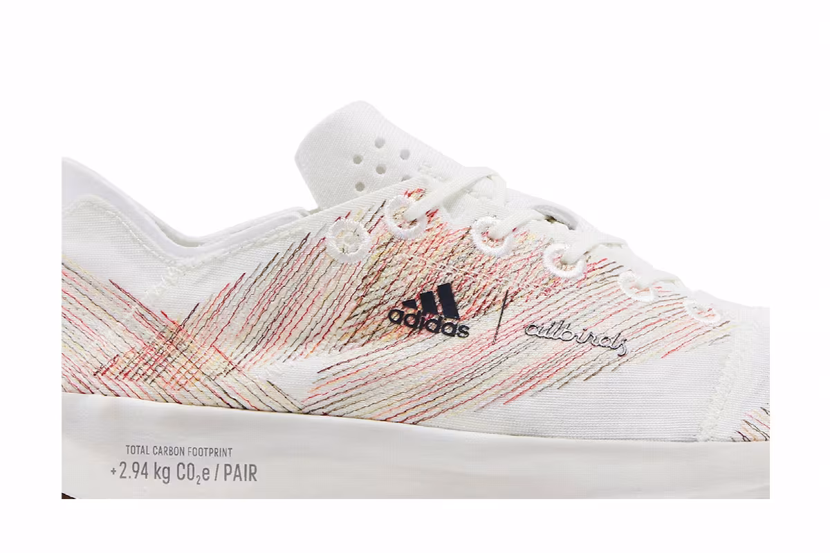 Allbirds x adidas Women's Adizero 2.94 KG CO2e Grey Semi Turbo, view 3
