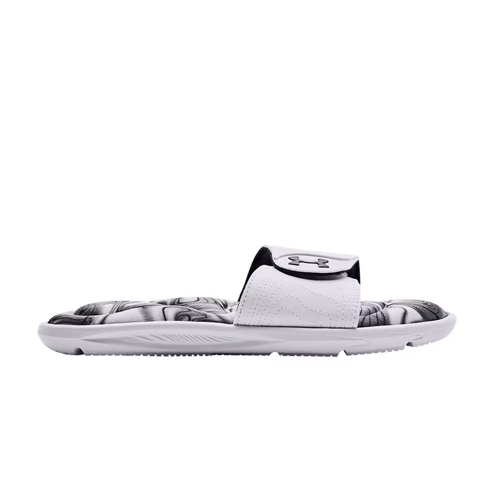 Under Armour Women's Ignite 6 Graphic Footbed Slide White Jet Grey