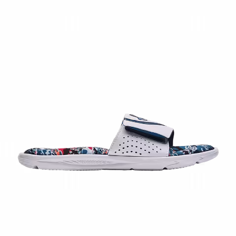 Under Armour Ignite 6 Graphic Strap Slide 'White Beta'