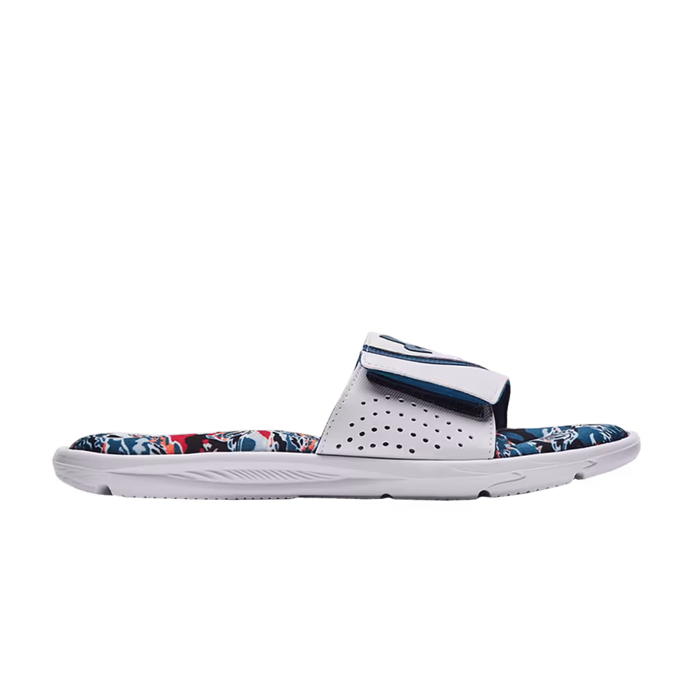 Under Armour Ignite 6 Graphic Strap Slide White Beta