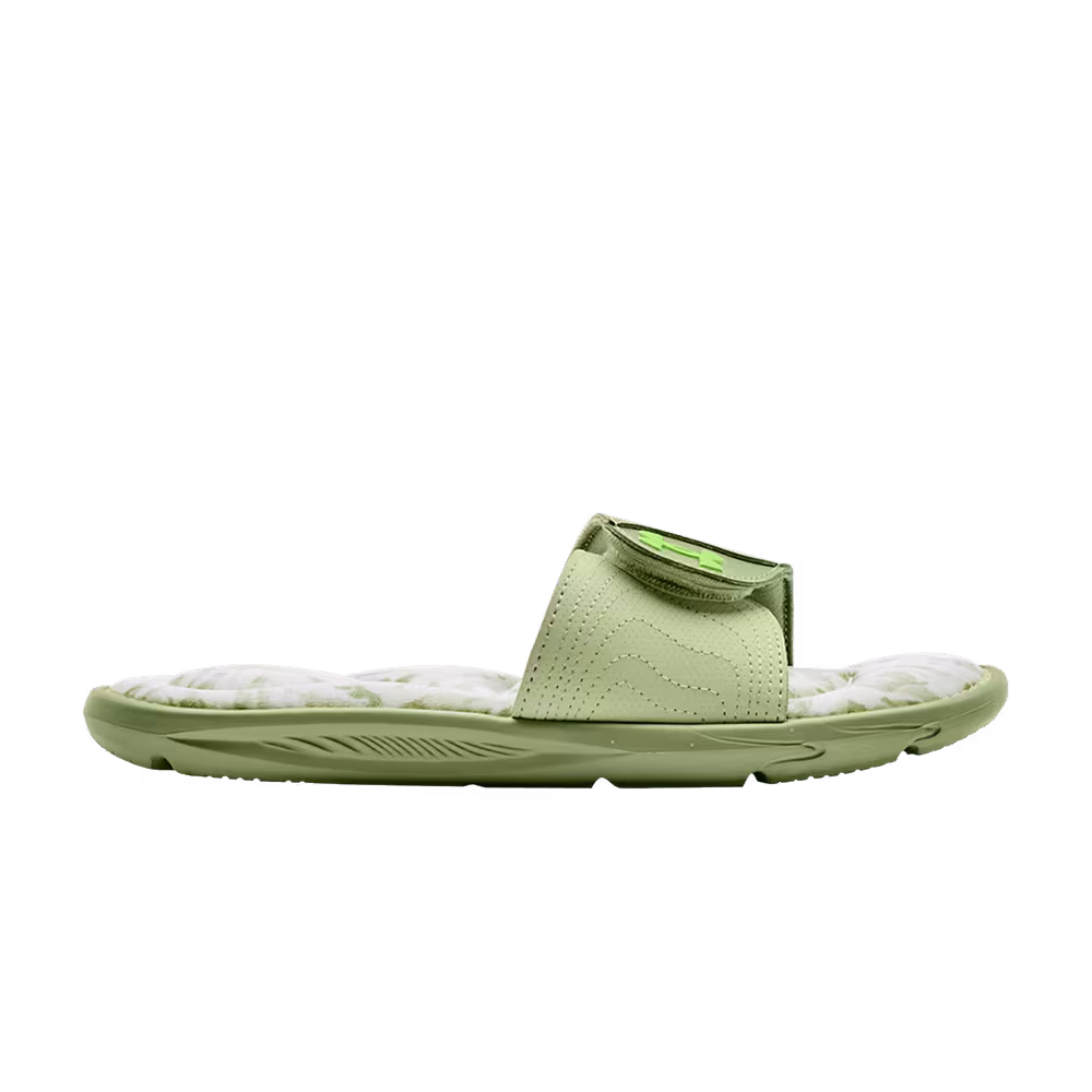 Under Armour Women's Ignite 6 Graphic Footbed Slide Pale Olive Avocado