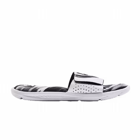 Under Armour Ignite 6 Graphic Strap Slide 'White Black'