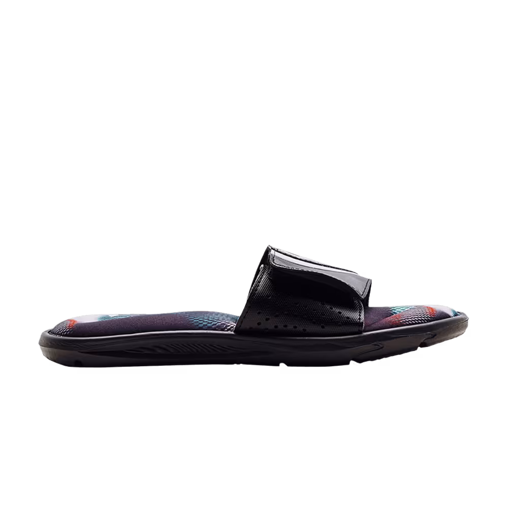 Under Armour Ignite 6 Graphic Strap Slide Black White