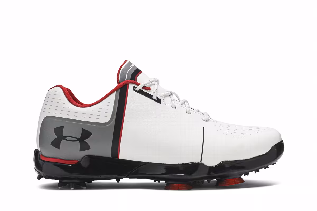 Under Armour Spieth One Jr. White Black Red, view 2