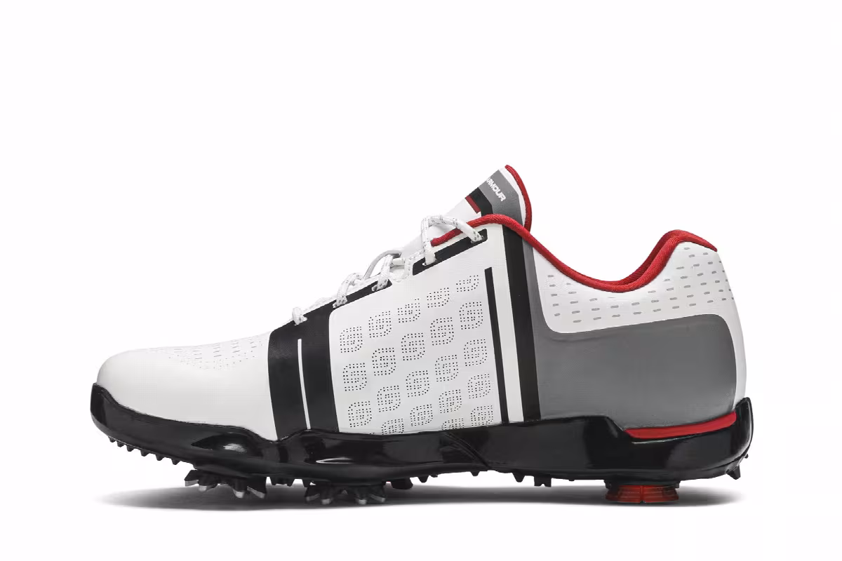 Under Armour Spieth One Jr. White Black Red, view 4