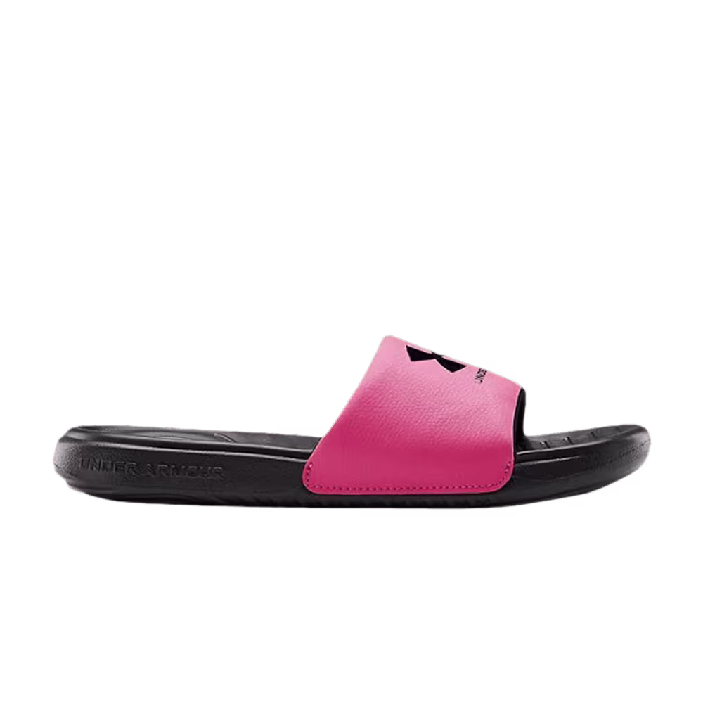 Under Armour Ansa Fixed Slides GS Black Pink Surge