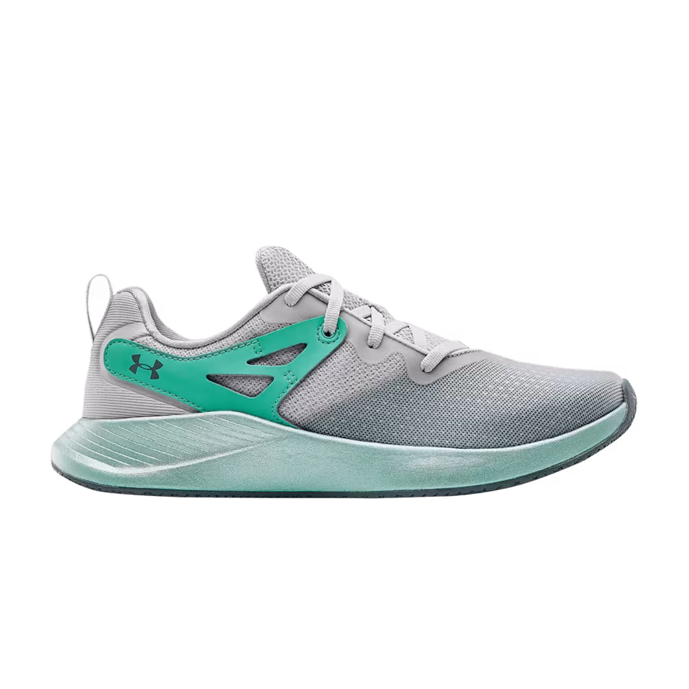 Under Armour Women's Charged Breathe TR 2 Halo Grey Radial Turquoise