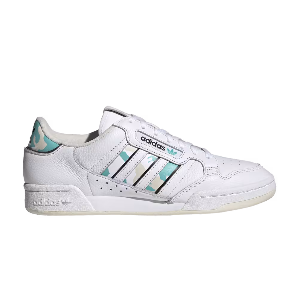 Adidas Continental 80 Stripes White Aqua Camo