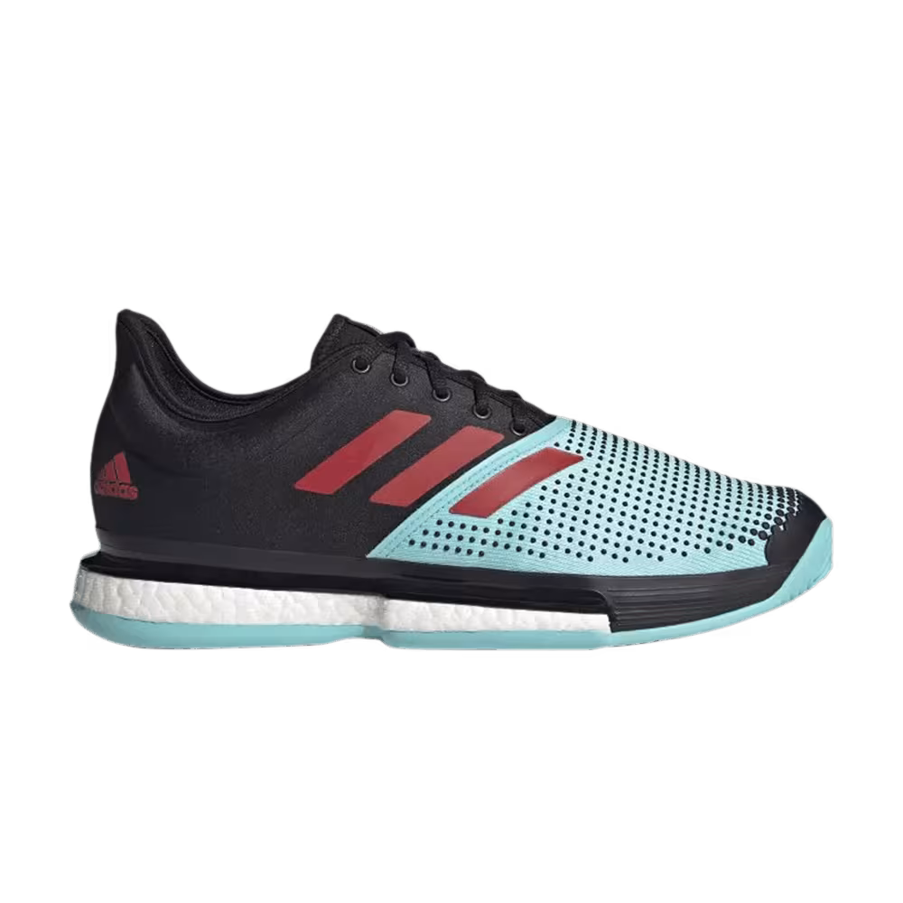 Adidas SoleCourt Black Pulse Aqua