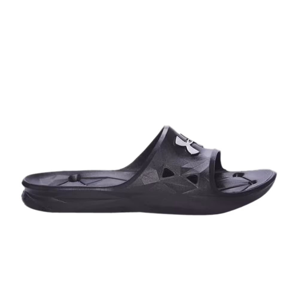 Under Armour Locker 3 Slides Black Silver