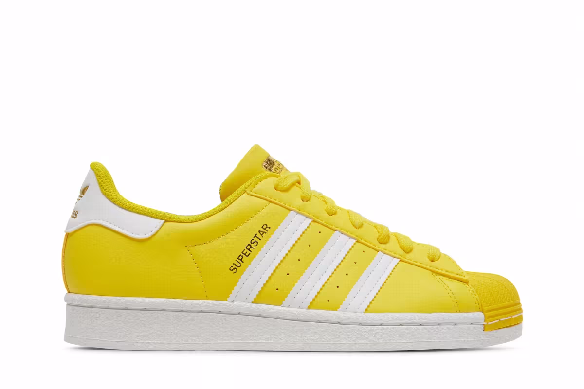 Adidas Superstar Yellow Cloud White, view 2