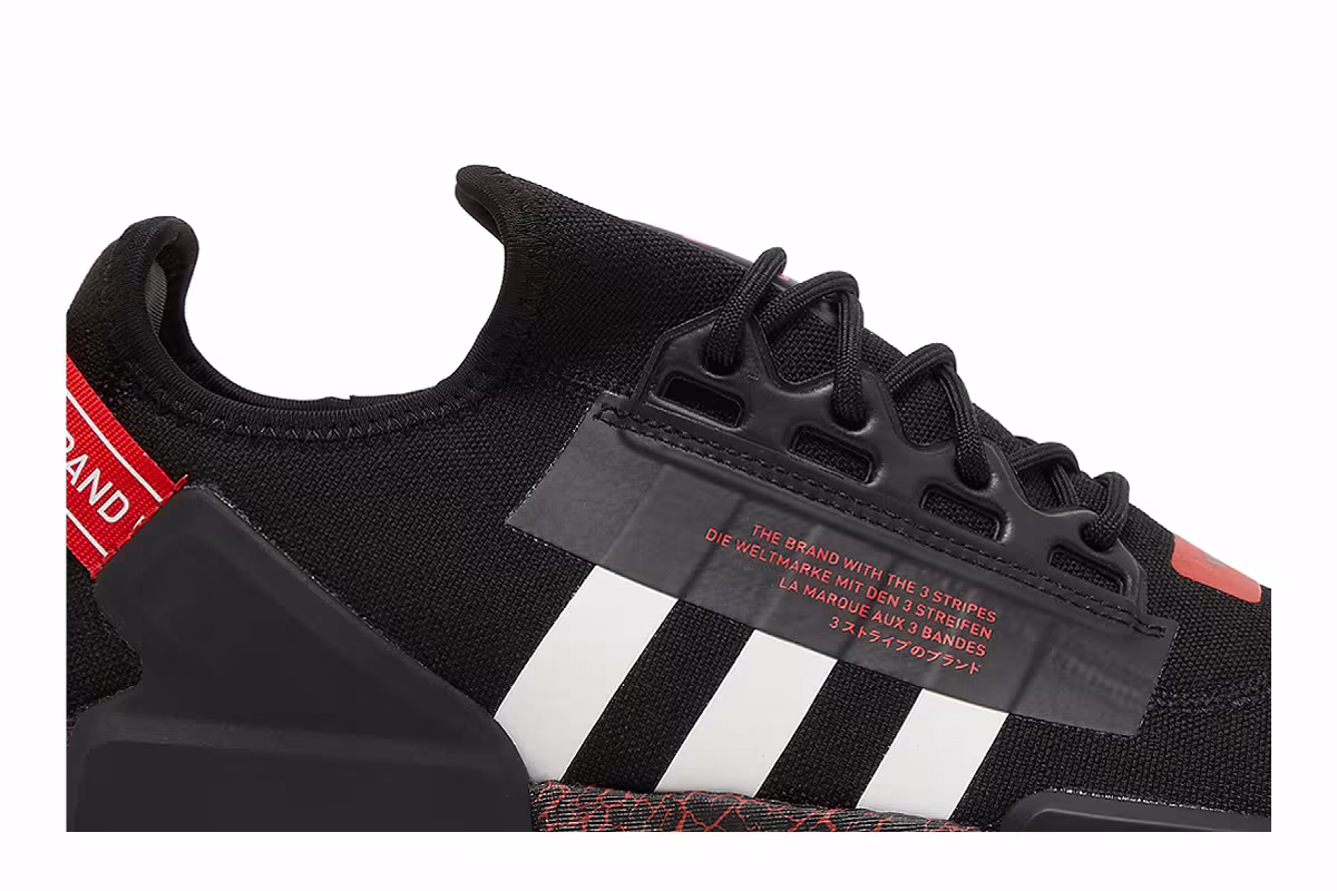 Adidas NMD_R1 V2 Crackled - Black Red, view 3