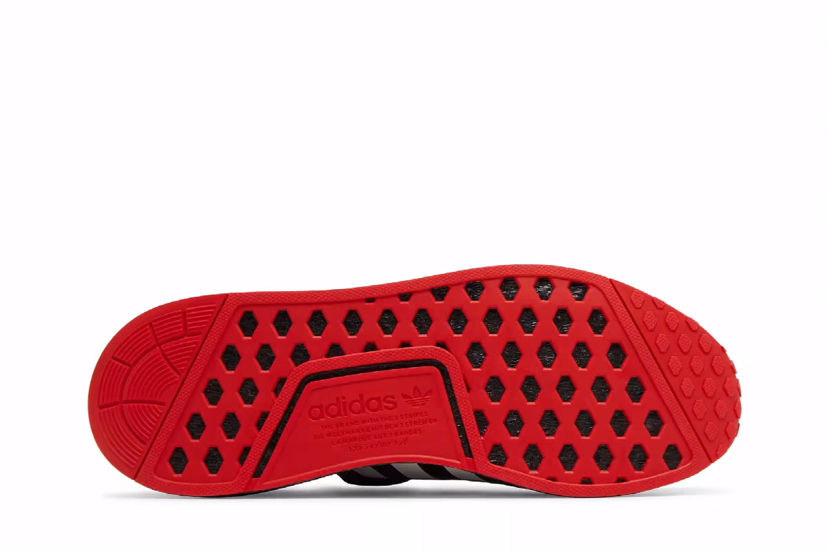 Adidas NMD_R1 V2 Crackled - Black Red, view 5