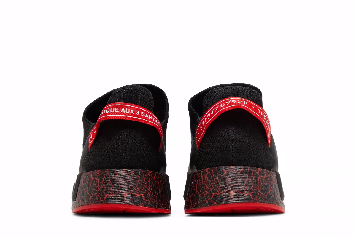Adidas NMD_R1 V2 Crackled - Black Red, view 7