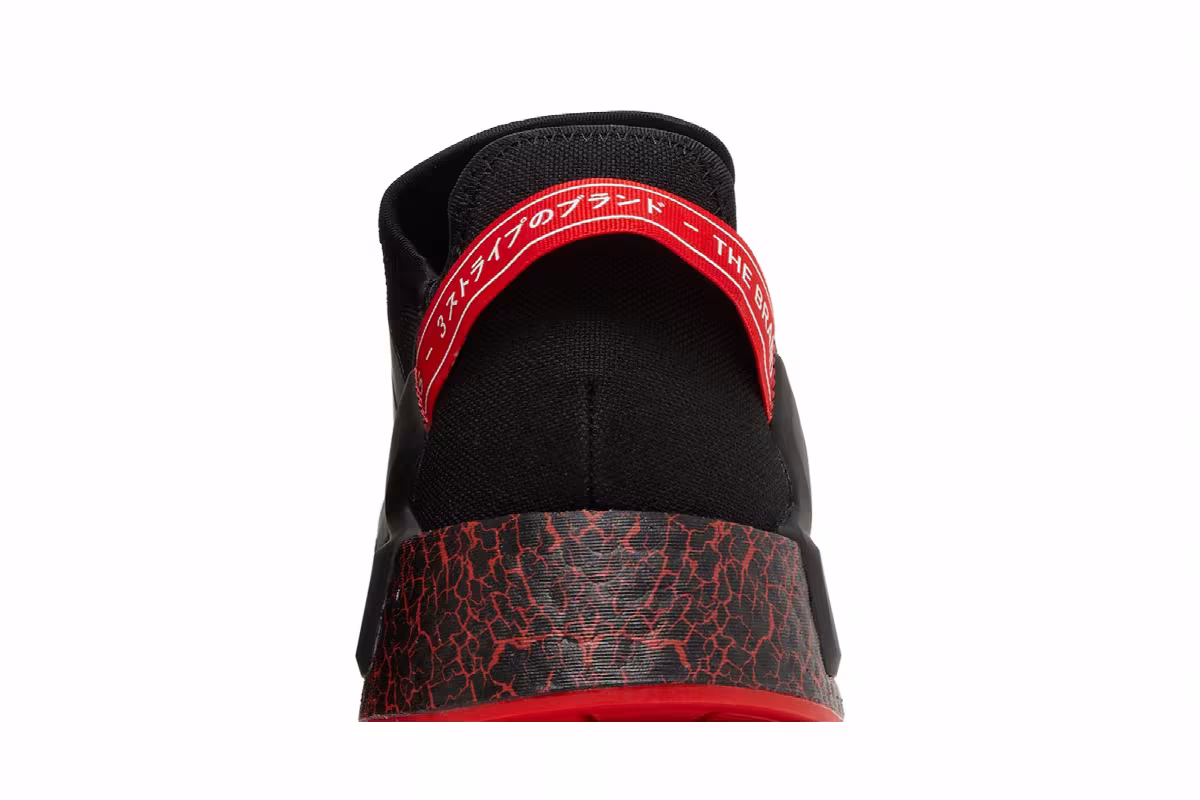 Adidas NMD_R1 V2 Crackled - Black Red, view 8