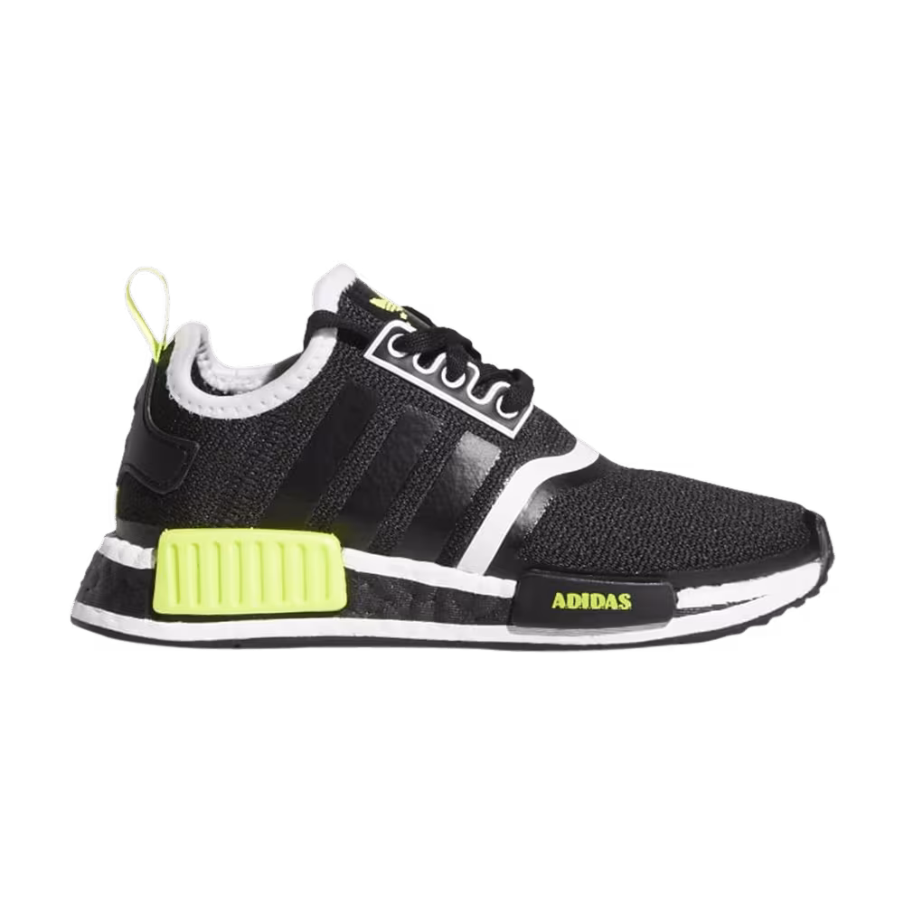 Adidas NMD_R1 Little Kid Black Solar Yellow