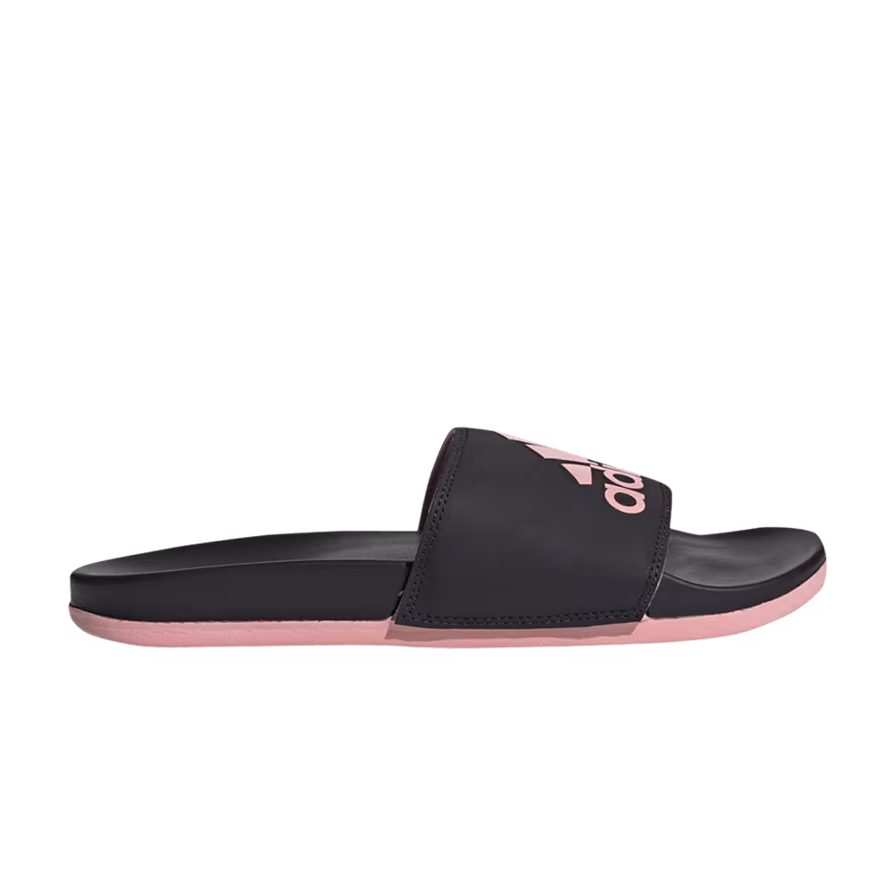 Adidas Women's Adilette Comfort Slide Black Glow Pink
