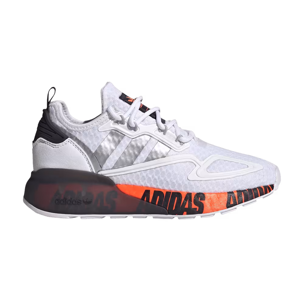 Adidas ZX 2K Boost J Bold Logo Graphic - White
