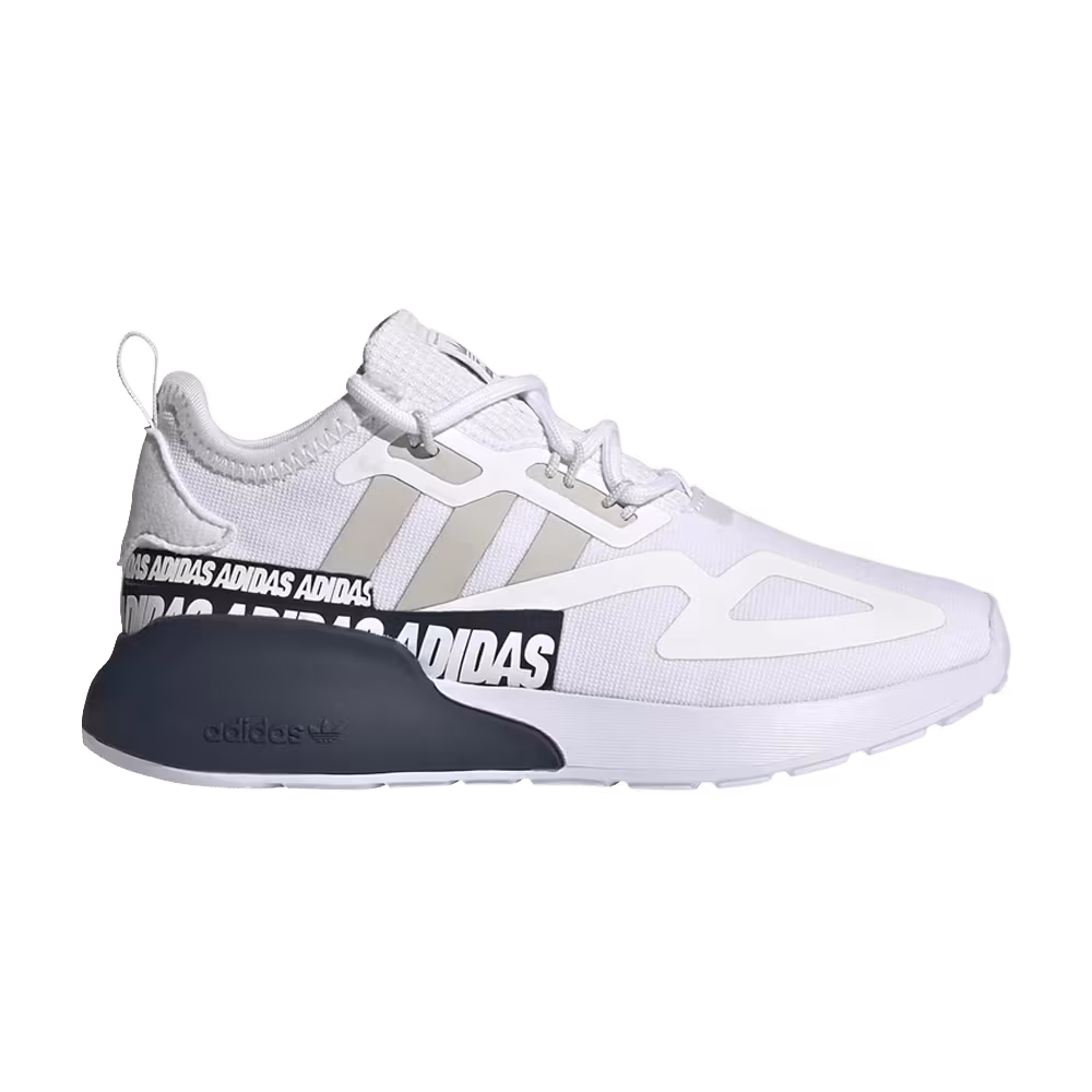 Adidas ZX 2K J Wordmark Heel Stripe - White