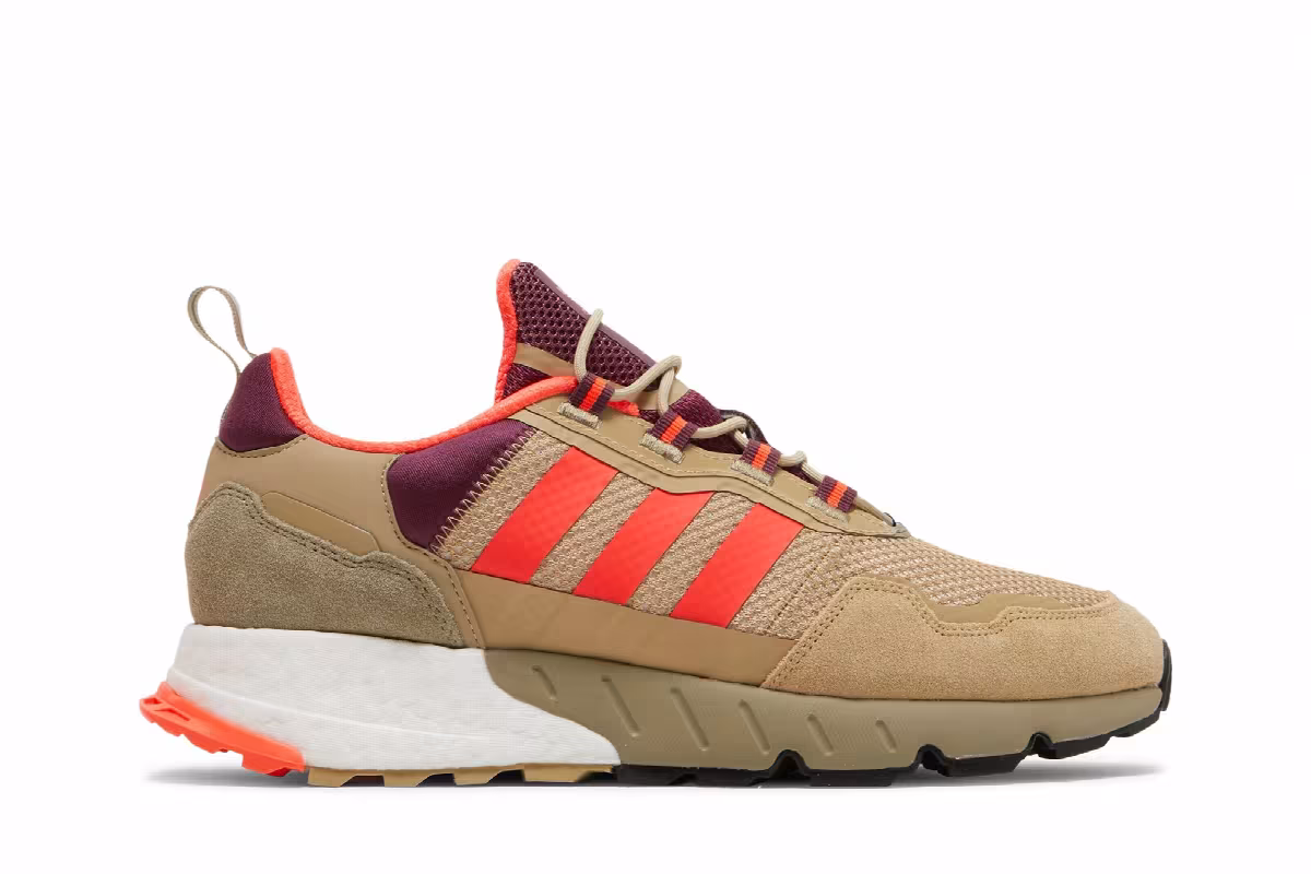 Adidas ZX 1K Boost Beige Tone Victory Crimson, view 2