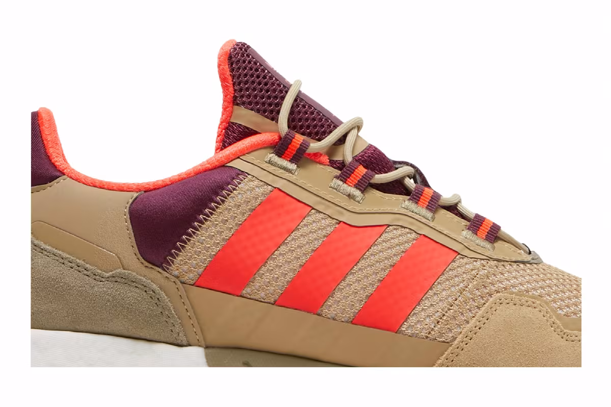 Adidas ZX 1K Boost Beige Tone Victory Crimson, view 3